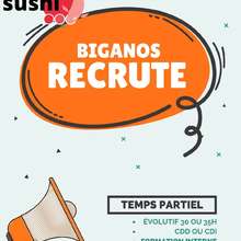 Votre restaurant de Biganos recrute 
- temps partiel 
- cdd ou cdi 
- évolutif 30 ou 35h 

Envoyez nous votre CV sur contact@couleursushi.fr

#biganos #biganosmaville